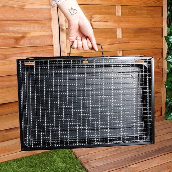 Sammenleggbar kullgrill for hjem og utflukter