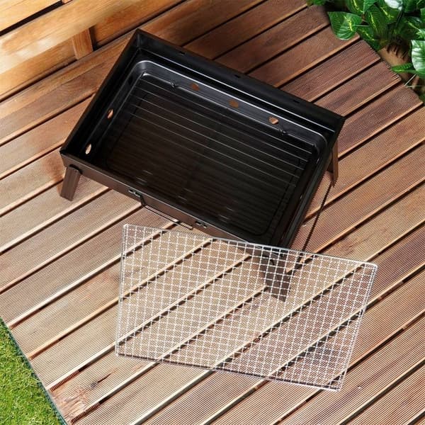 Sammenleggbar kullgrill for hjem og utflukter
