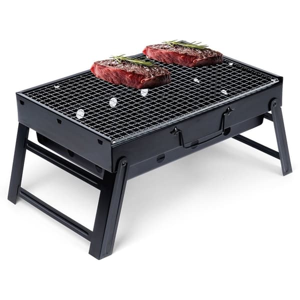Sammenleggbar kullgrill for hjem og utflukter