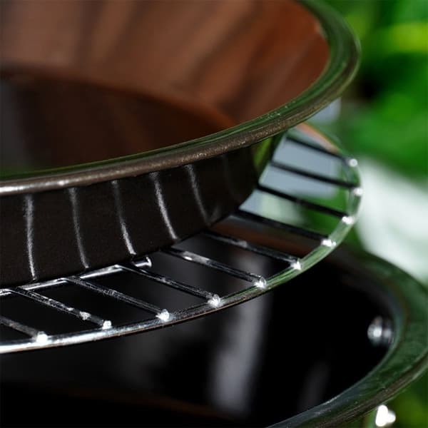 Rund stålgrillplåt med non-stick för grill och ugn