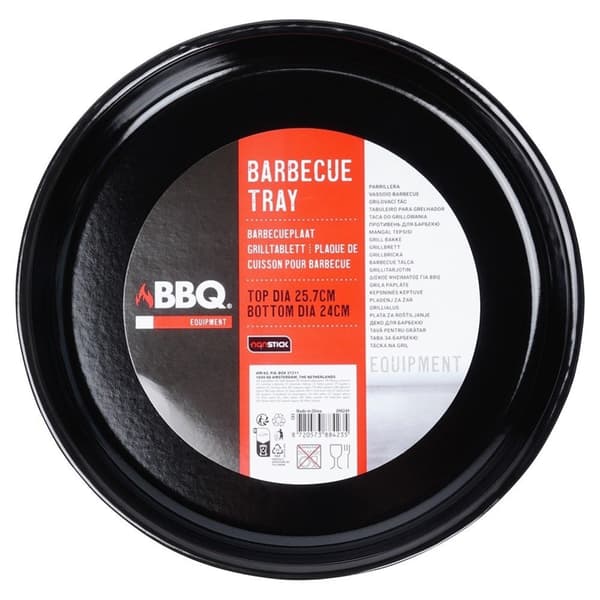 Rund stålgrillplåt med non-stick för grill och ugn