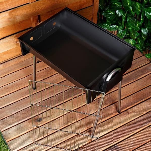 Grillkull med fire ben, lett å montere, avtagbart gitter