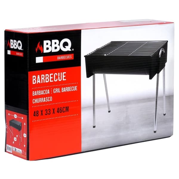 Grillkull med fire ben, lett å montere, avtagbart gitter