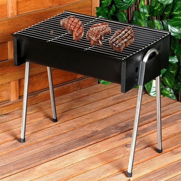 Grillkull med fire ben, lett å montere, avtagbart gitter