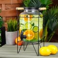 Miniatyrbilde 4 av 11: Krukke med lokk, kran og stativ - Perfekt til limonade