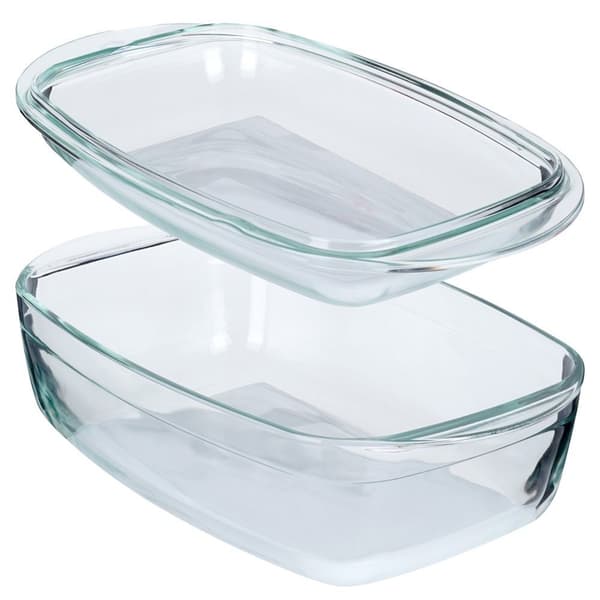 Rektangulær ovnsform i slitesterkt ovnsfast glass