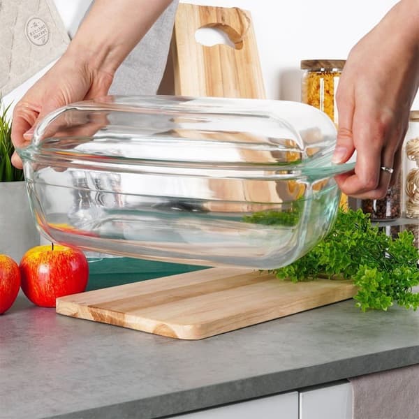 Rektangulær ovnsform i slitesterkt ovnsfast glass