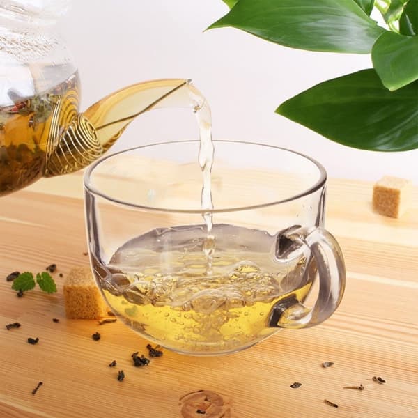 Stort Glas med Handtag, 650 ml - Högkvalitativt för Alla Drycker