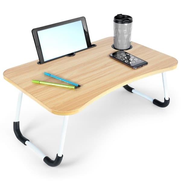Bærbar bærbar computer og sengebord med hurtig foldning