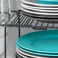 Miniatyrbillede 8 af 10: Udtrækkelig sort metal køkkenhylde med justerbar længde