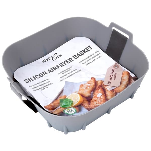 Uudelleen käytettävä tarttumaton sisäosa kuumailmakeittimelle harmaata silikonia