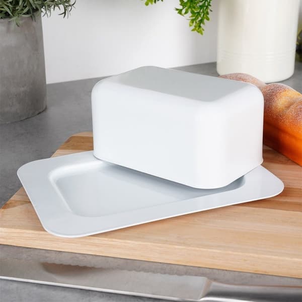 White Steel Butter Changer - Klassisk oppbevaring og servering