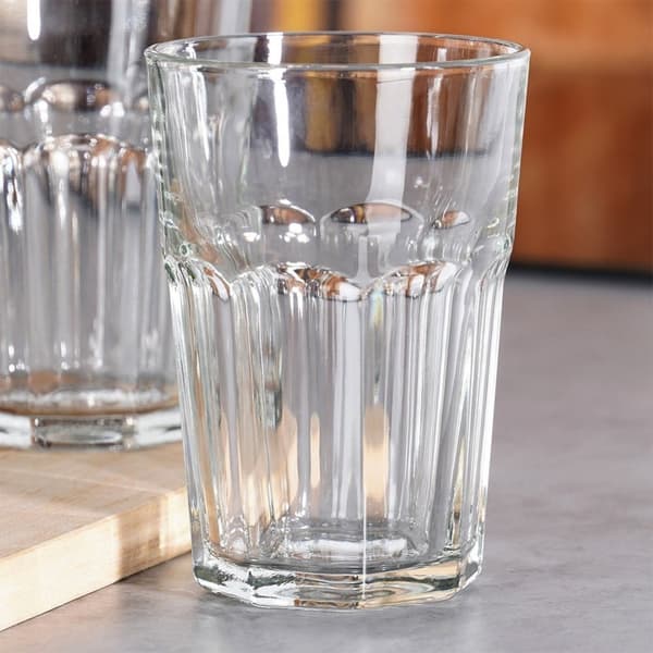 Sæt med seks glas, 360 ml - tykt klart glas, til alle drikkevarer