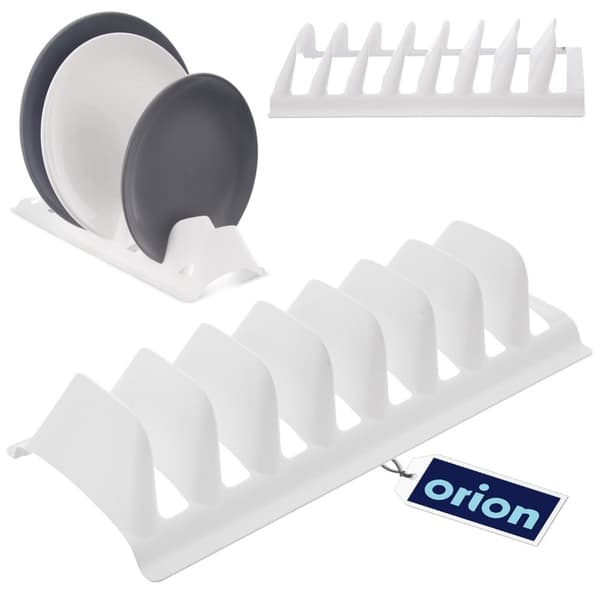 Plastplateholder for enkel oppbevaring av 8 tallerkener