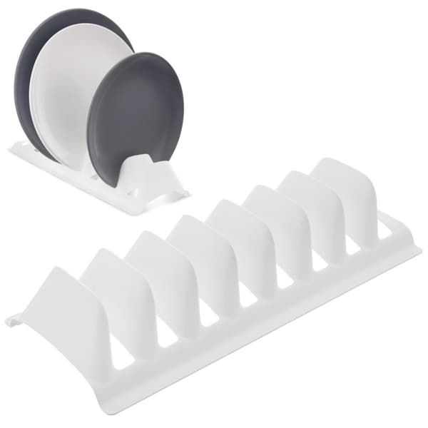 Plastplateholder for enkel oppbevaring av 8 tallerkener