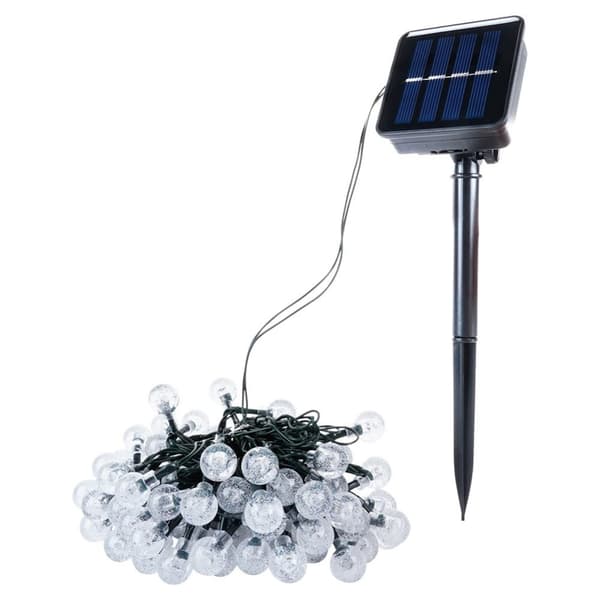 Solcelledrevet haveguirlande med 100 varme LED-lys