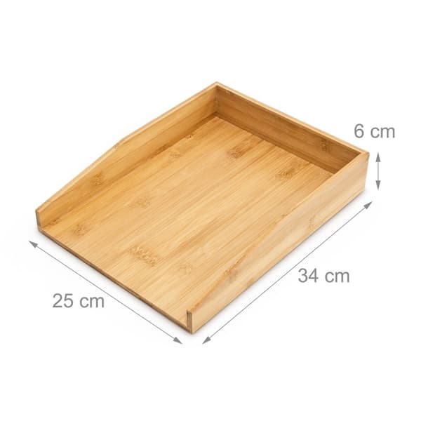 Brevkasse i bambus 33 x 25 x 6 cm