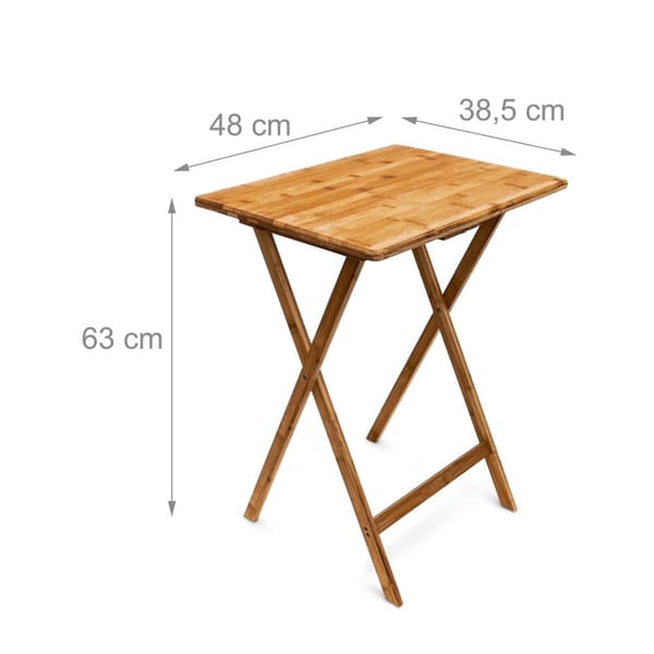 Sammenklappeligt sidebord i bambus