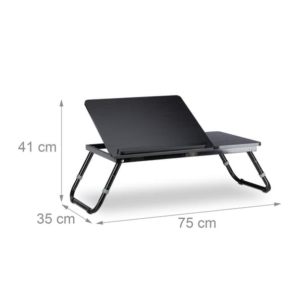 Laptopbord til sengen svart