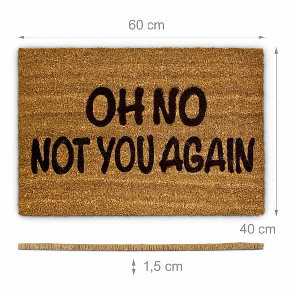 Dørmatte kokosfiber "Å nei..."