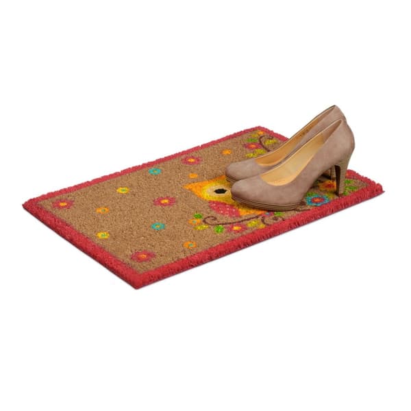 Dørmatte kokosfiber med ugle 40x60 cm