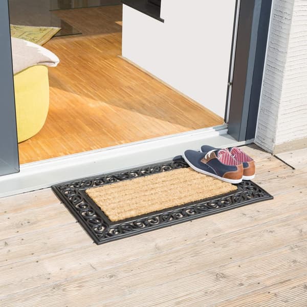 Dørmatte kokosfiberstripet