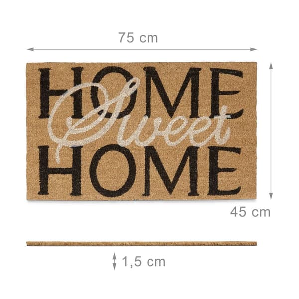 Dørmatte kokosfiber "Home Sweet Home"