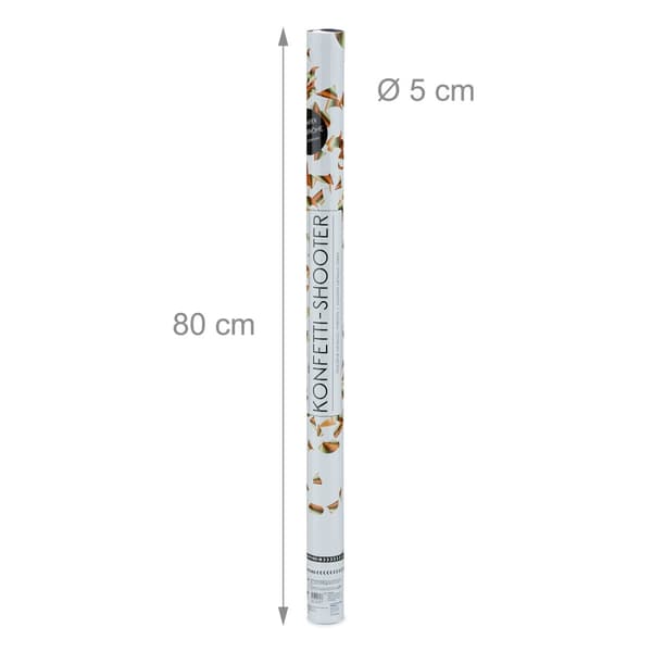 Konfettikanon 80 cm guld