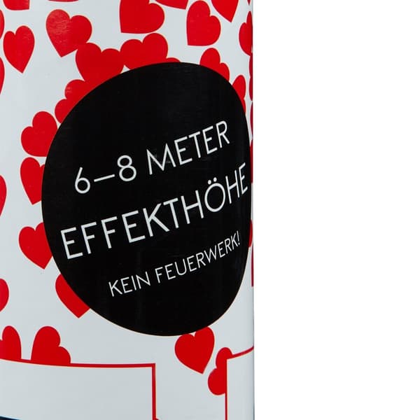 Konfettikanon 80 cm hjerter