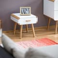 Miniatyrbillede 2 af 6: Sengebord med skuffe