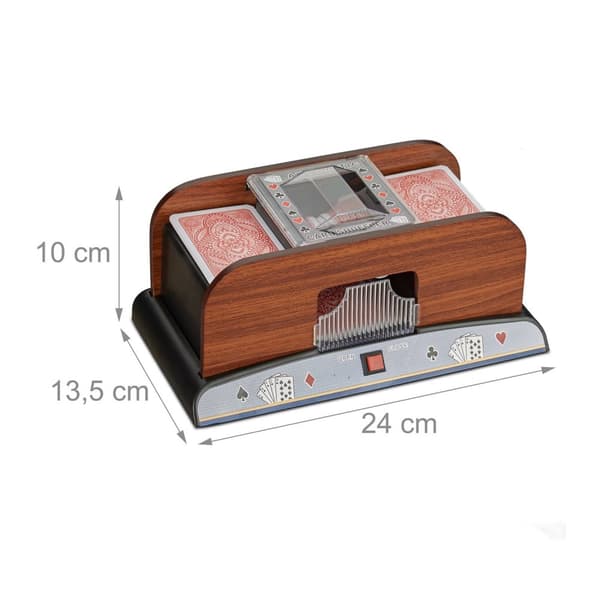 Card Shuffler 2 Decks Wood Look
