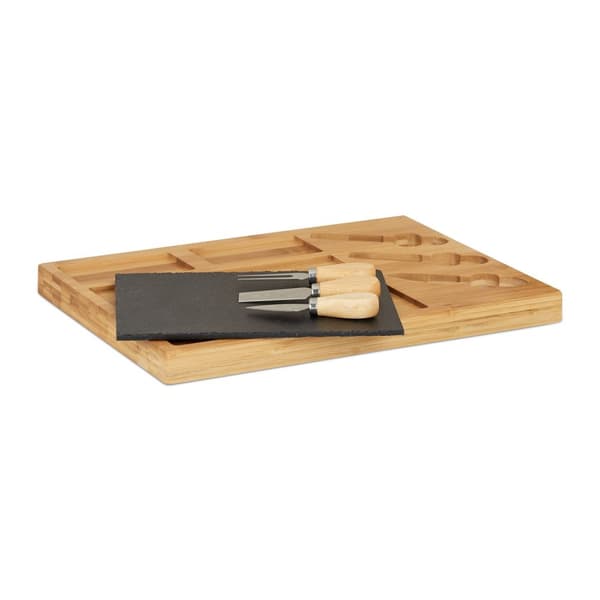 Ostebrettsett med 3 ostekniver