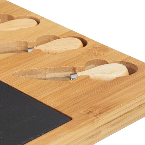 Ostebrettsett med 3 ostekniver