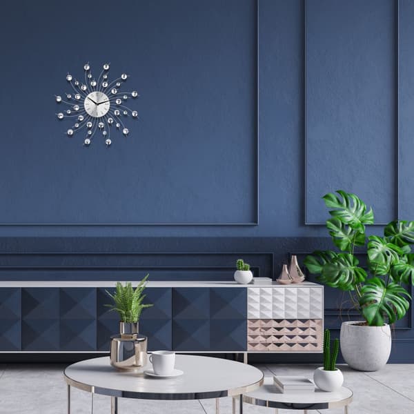 Veggklokke XL med glitter