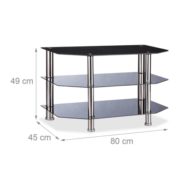 TV-bord Sort Glass