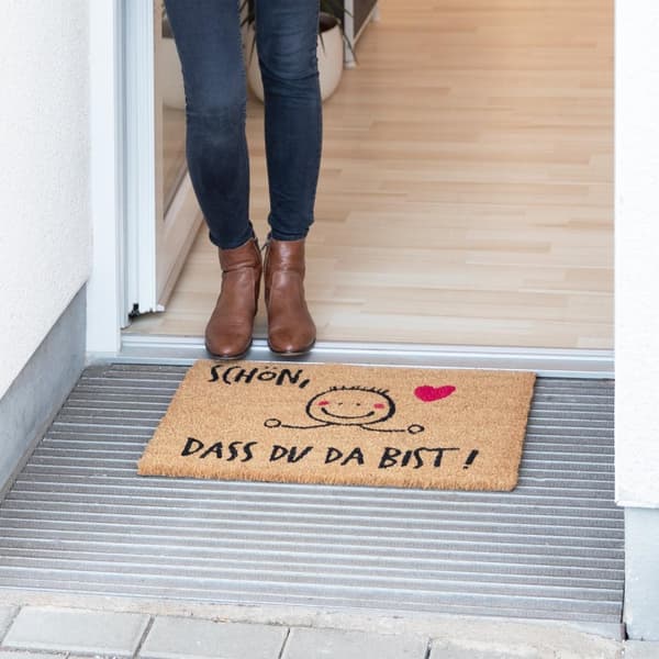 Dørmatte Kokos VAKKERT AT DU ER DER