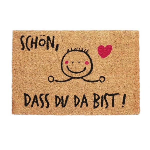 Dørmatte Kokos VAKKERT AT DU ER DER