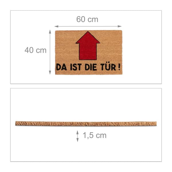 Dørmatte som sier There is the Door