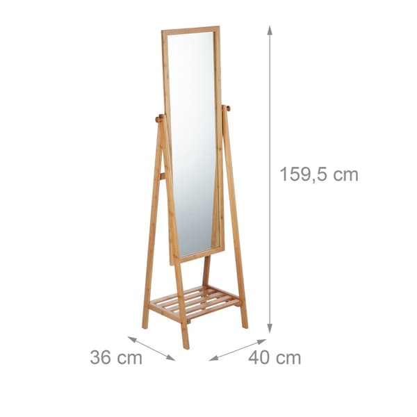 Stående spegel bambu