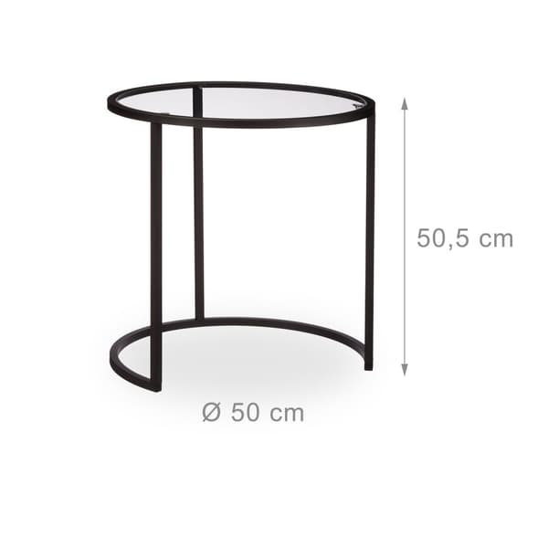 Glas sofabord sæt med 2 stk