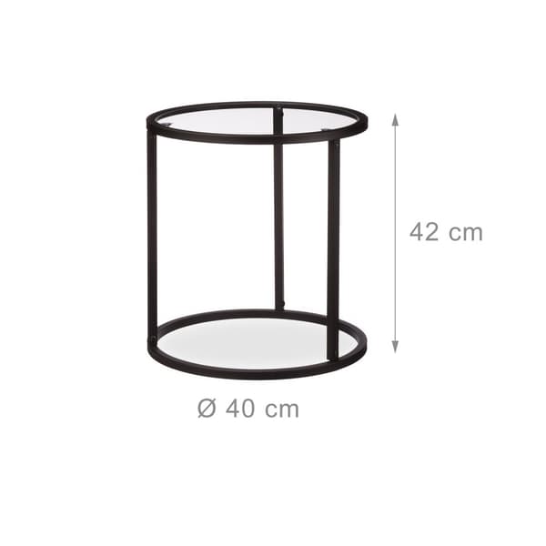 Glas sofabord sæt med 2 stk