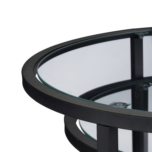 Glas sofabord sæt med 2 stk
