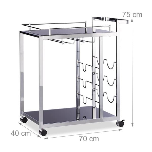 BARON serveringsvogn i glass