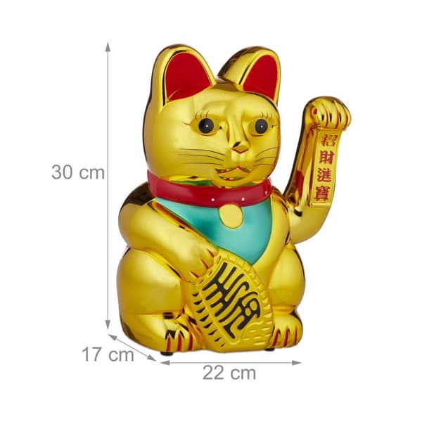 XL Winkekatze guld