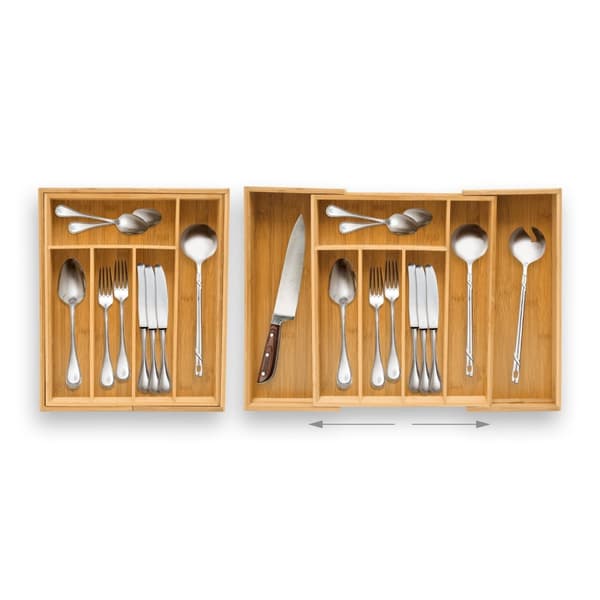 Besticklåda bambu 48 cm utdragbar
