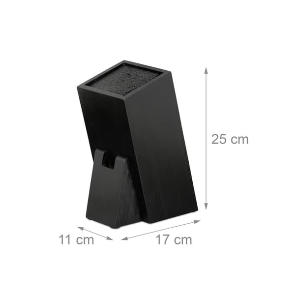 Svart knivblock med strån