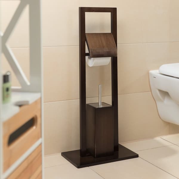 WC stol bambus mørkebrun