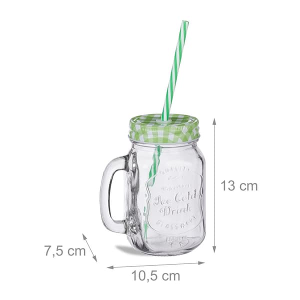 Dricksglas med sugrör - set om 8
