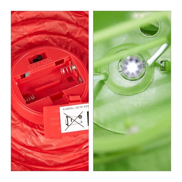 Fargerike LED-lykter 10 stk