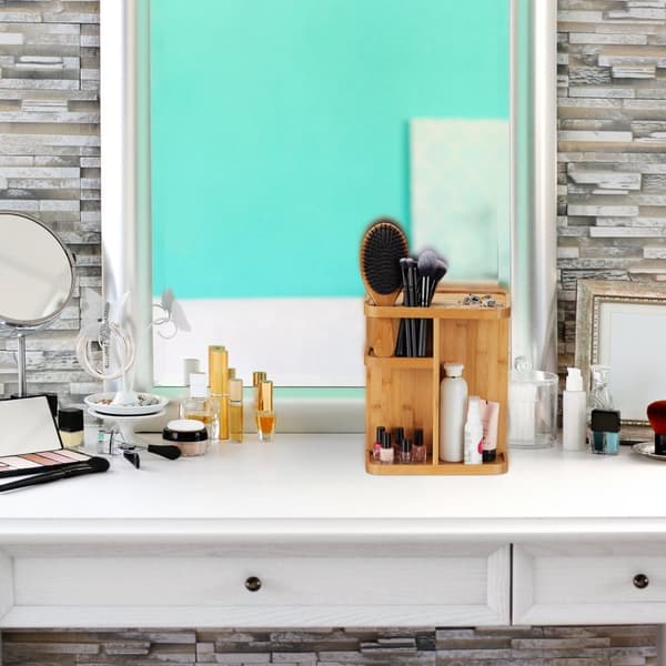 Drejeligt makeupstativ i bambus